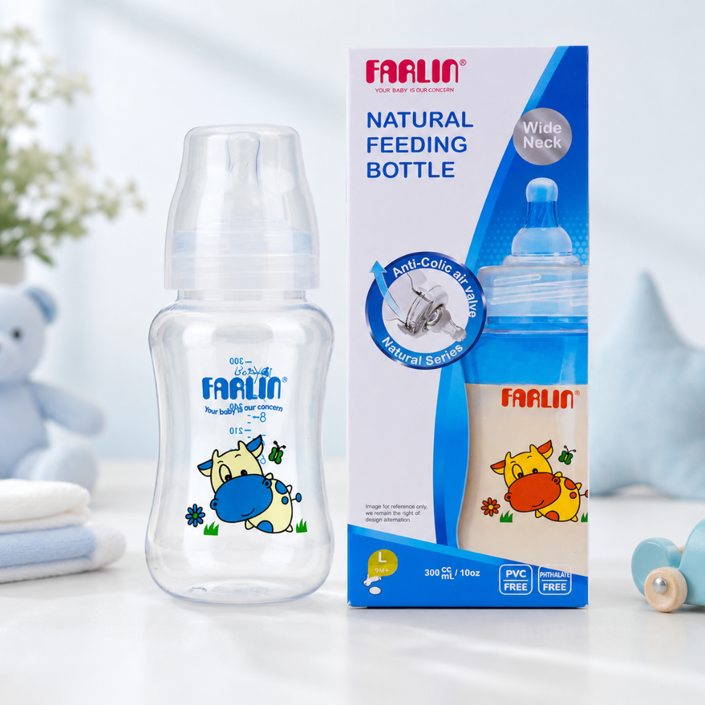 Farlin Natural Feeding Bottle Wide Neck 300ml