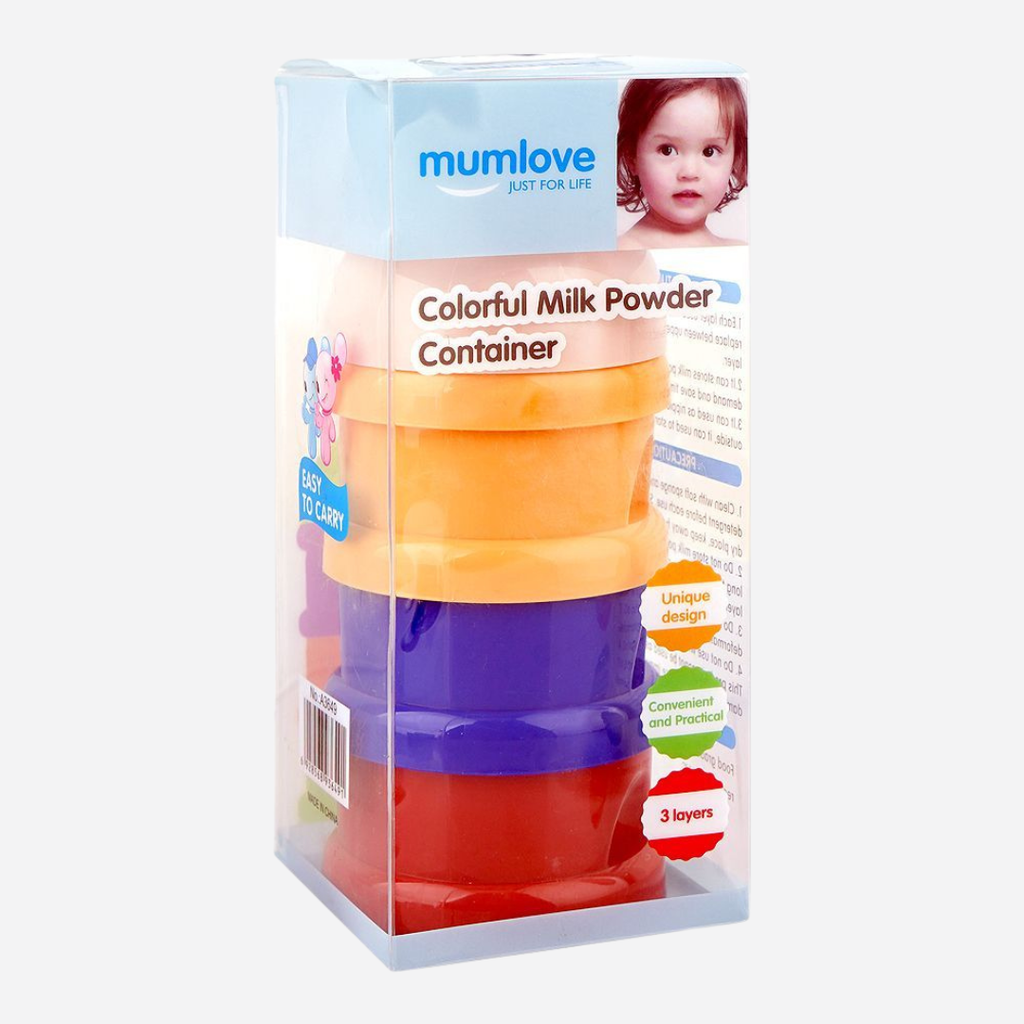 Mumlove Colorful Milk Powder Container 3-Layers