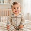 Beige Stripe 2-Piece Baby Night Suit Set