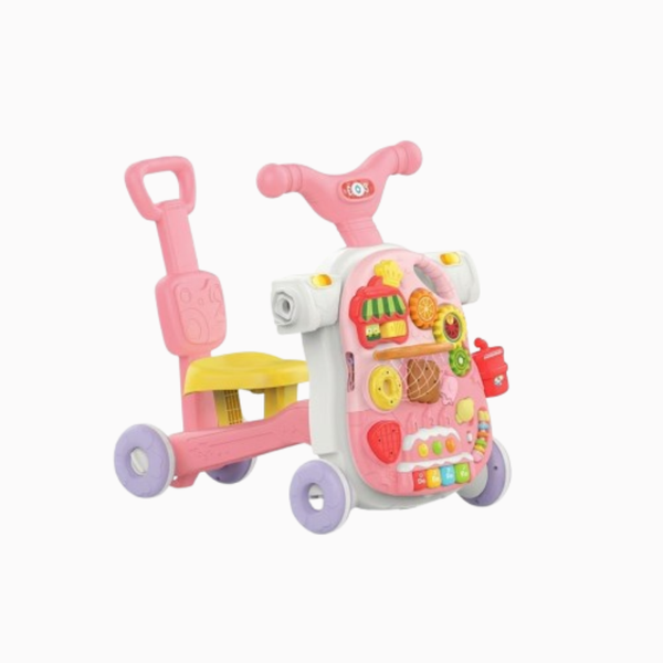 Multifunction Baby Walker & Activity Play Center (Pink)