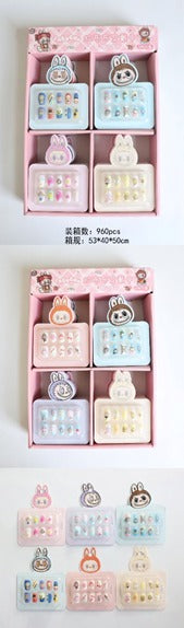 Cute Bunny Kids Press-On Nail Art Set
