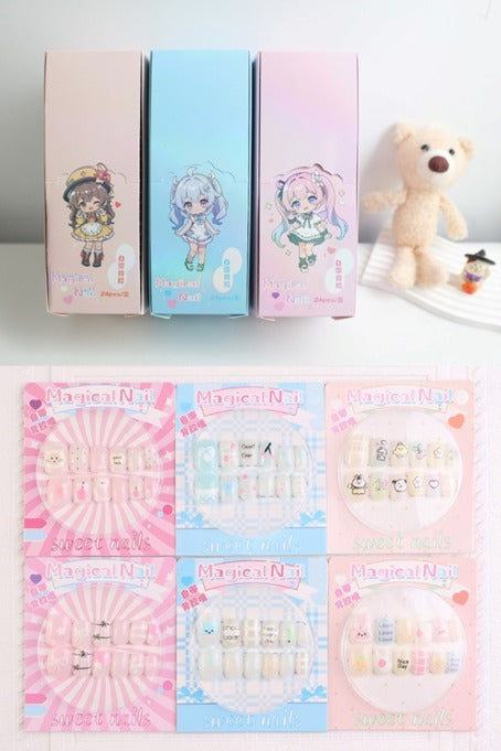 Magical Nail Cute Press-On Nail Art Set for Kids