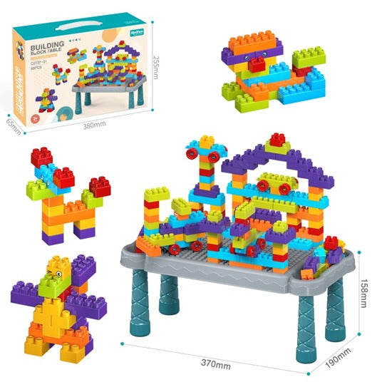 Kids Building Block Table Play Set