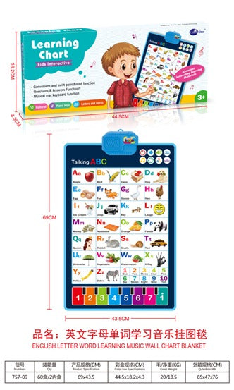 Interactive Talking ABC Learning Wall Chart for Kids