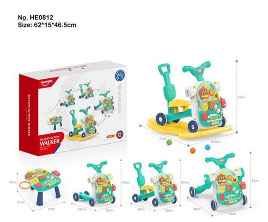 Multifunction Baby Walker & Activity Play Center (Green)