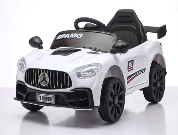 Luxury AMG Style Kids Ride-On Electric Car (White)