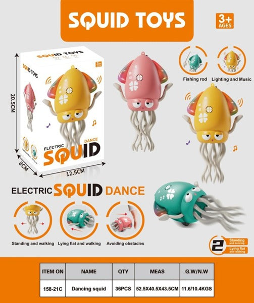 Electric Dancing Squid Toy with Lights & Music