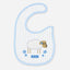 Blue Polka Dot Sheep Baby Feeding Bib