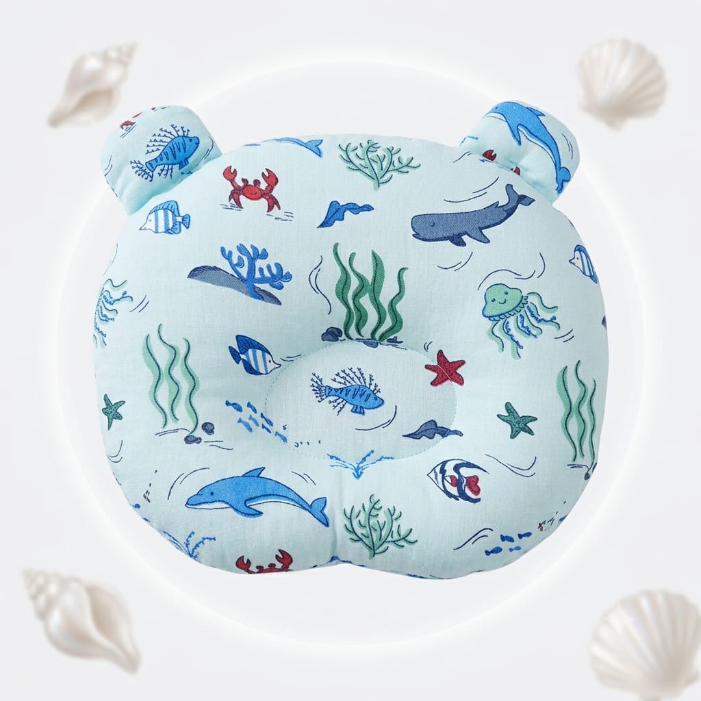 Cute Baby Character Head Support Pillow