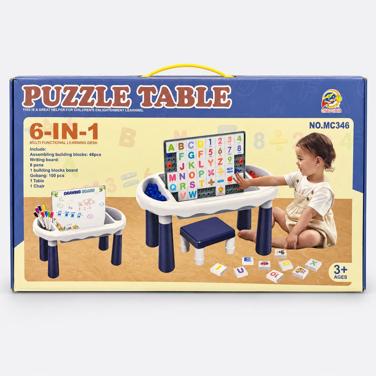 6-in-1 Kids Puzzle Activity Learning Table Main image