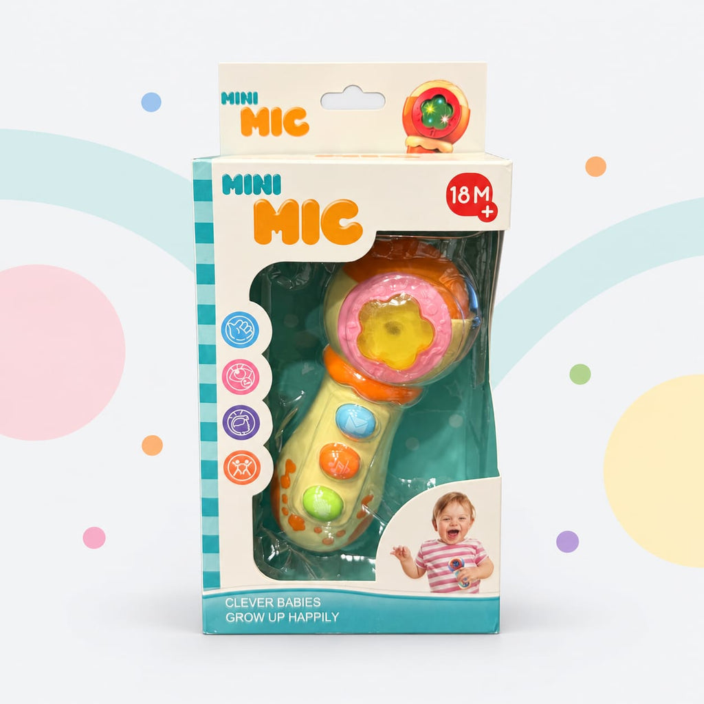 Kids Musical Microphone Toy with Lights & Sounds