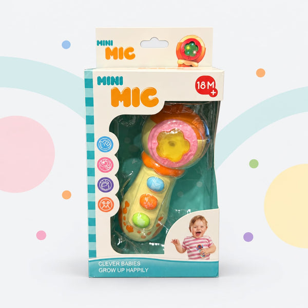 Kids Musical Microphone Toy with Lights & Sounds