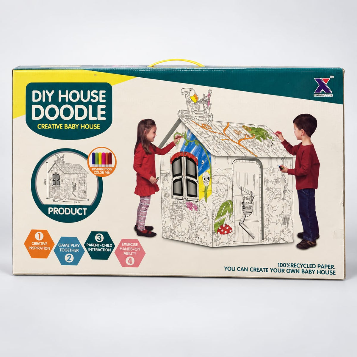 DIY House Doodle Creative Coloring Playhouse