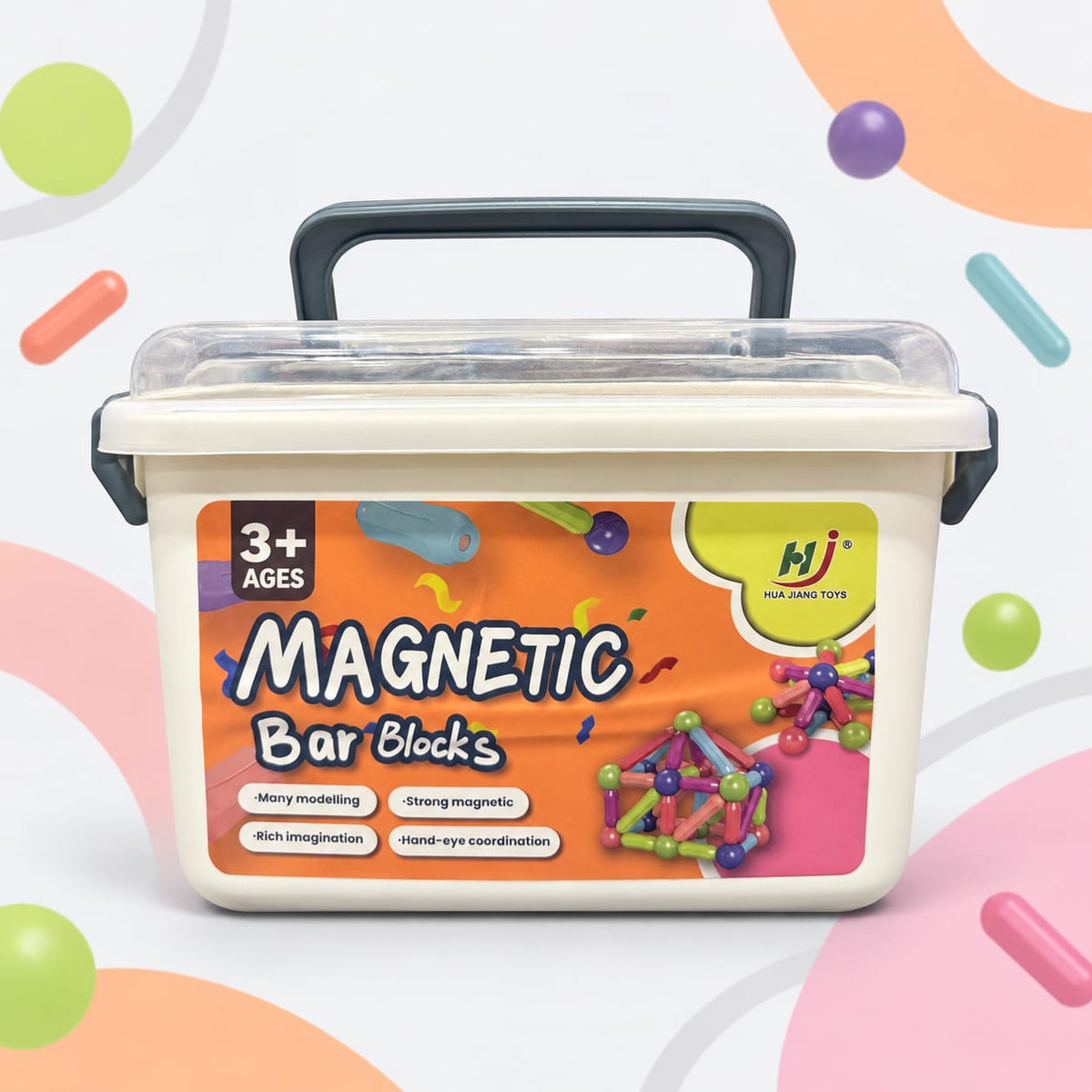 72-Piece Magnetic Sticks & Balls Building Set Main image