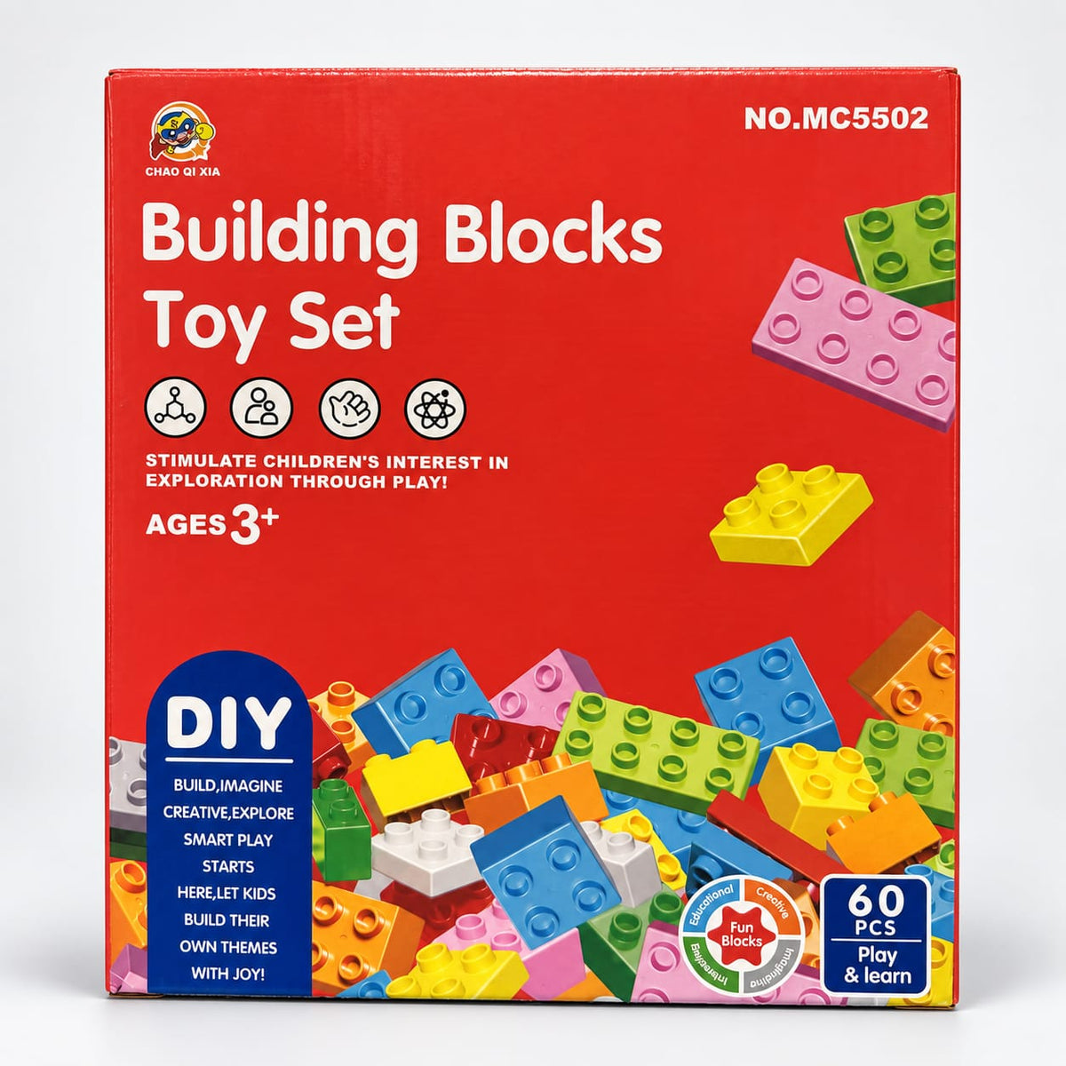 60-Piece DIY Building Blocks Toy Set Main image