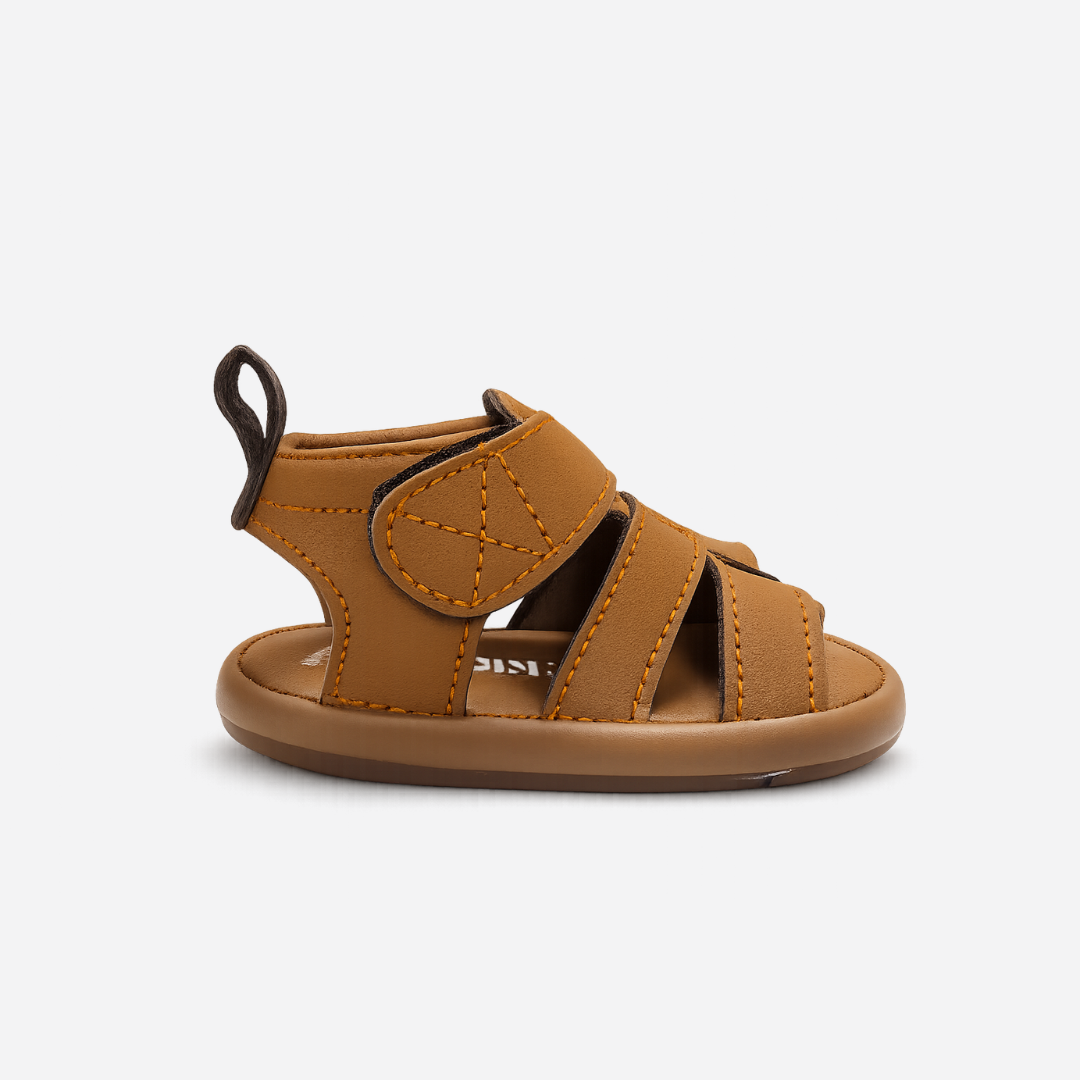 Classic Strappy Soft Sole Baby Sandals – Brown