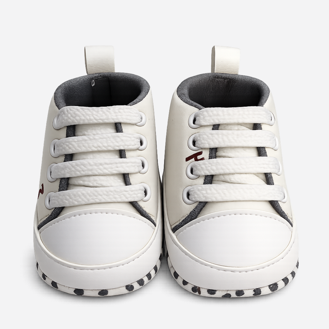 Soft Sole High-Top Baby Sneakers – White Main image