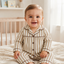 Beige Stripe 2-Piece Baby Night Suit Set