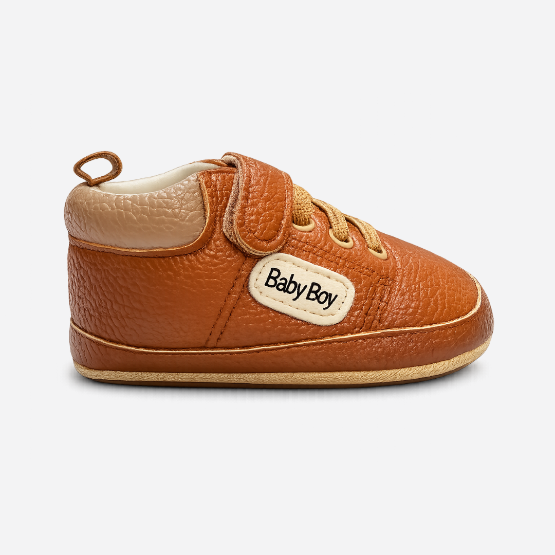 Classic Soft Sole Baby Shoes – Tan Brown Secondary image