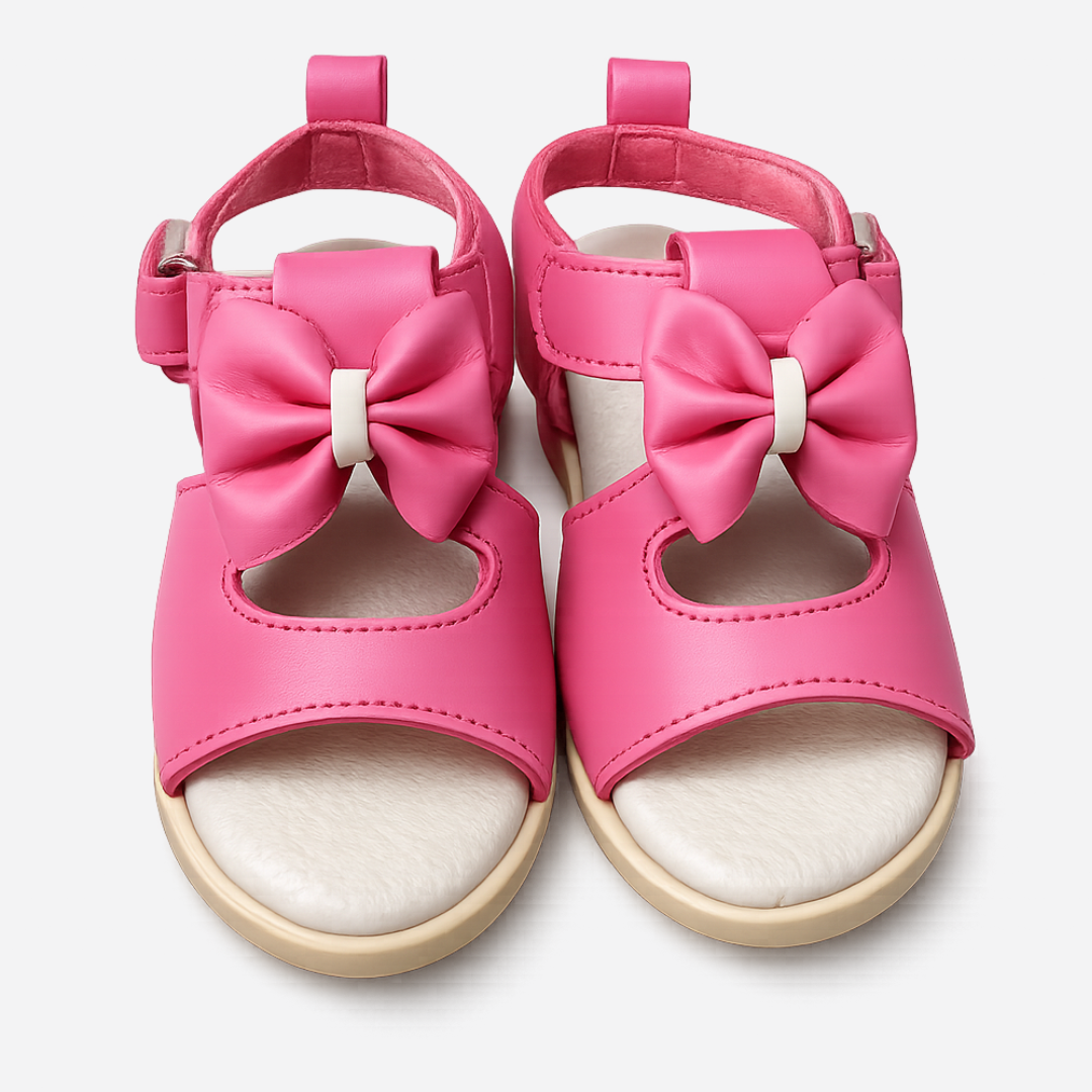 Bow Detail Soft Sole Baby Sandals – Pink Main image