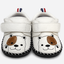Cartoon Puppy Soft Sole Baby Shoes – White