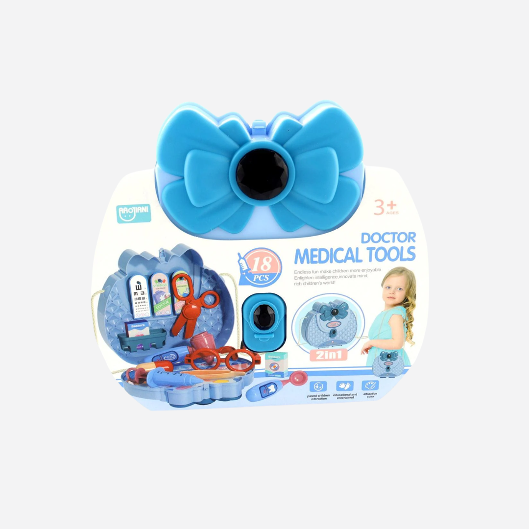Girl Beautiful Makeup Vanity Play Set – 2 in 1 (Blue) Secondary image
