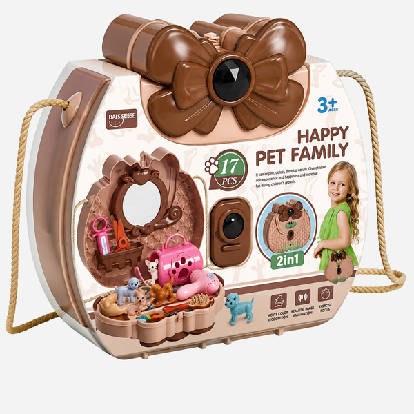 Girl Beautiful Makeup Vanity Play Set – 2 in 1 (Brown)