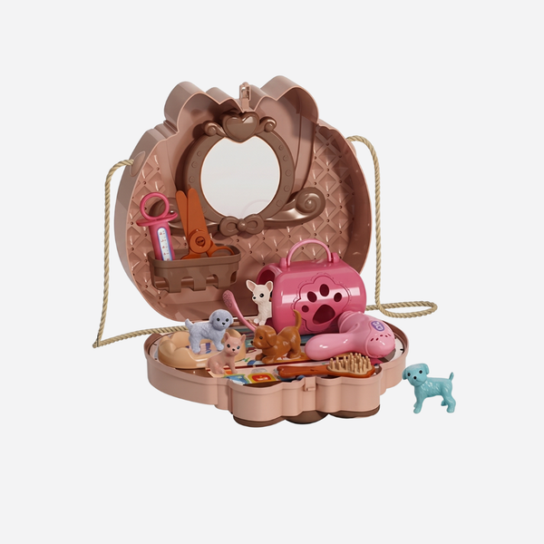 Girl Beautiful Makeup Vanity Play Set – 2 in 1 (Brown)
