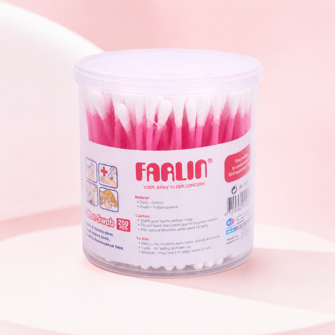 Farlin Cotton Buds 200PCs Pink