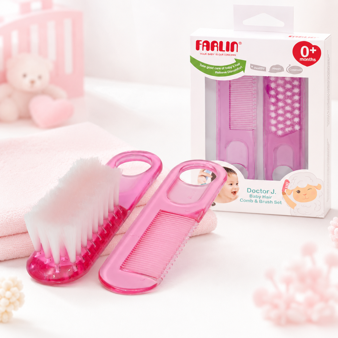 Farlin Doctor J. Baby Hair Comb & Brush Set Main image