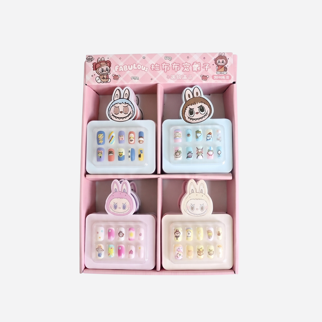 Cute Bunny Kids Press-On Nail Art Set Main image