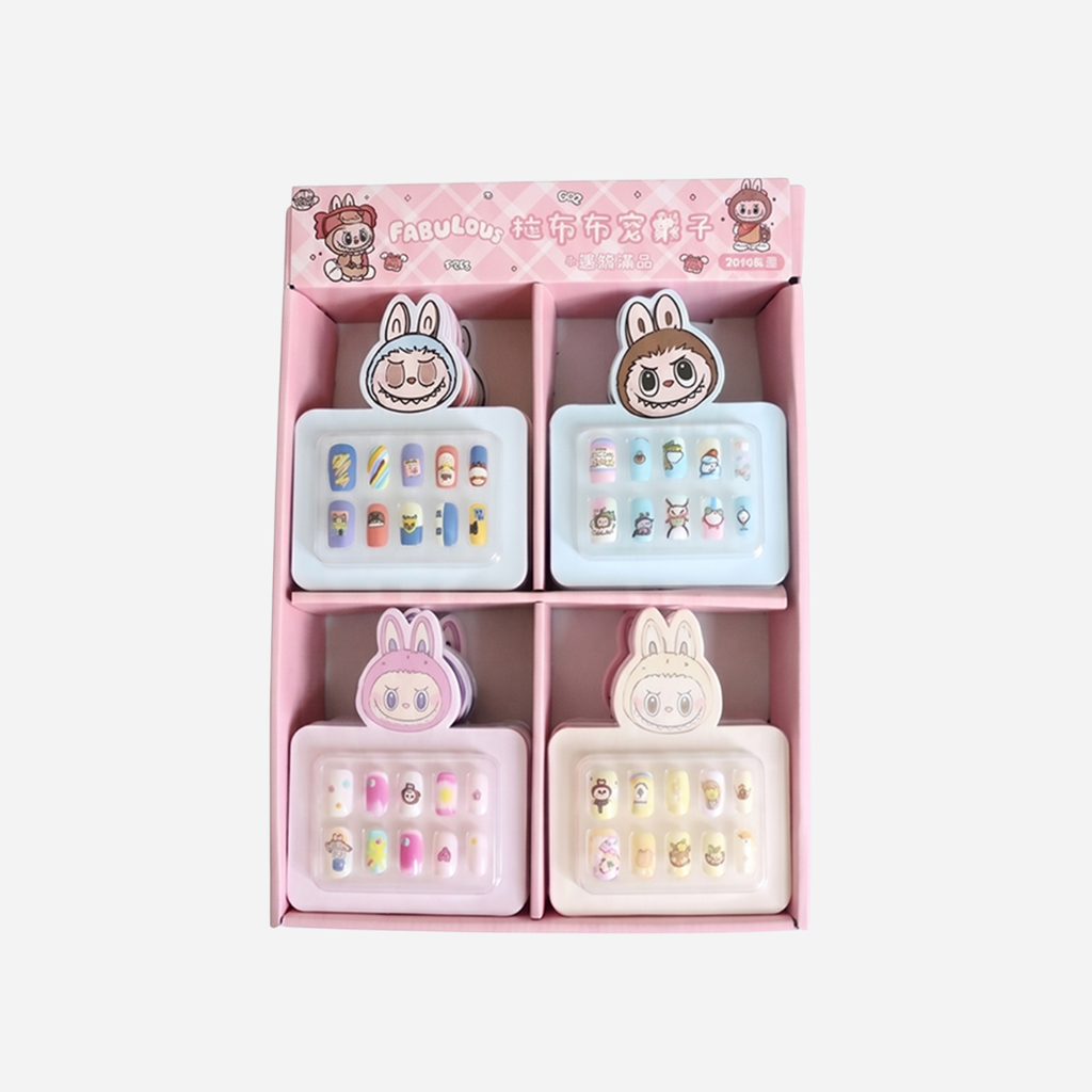 Cute Bunny Kids Press-On Nail Art Set
