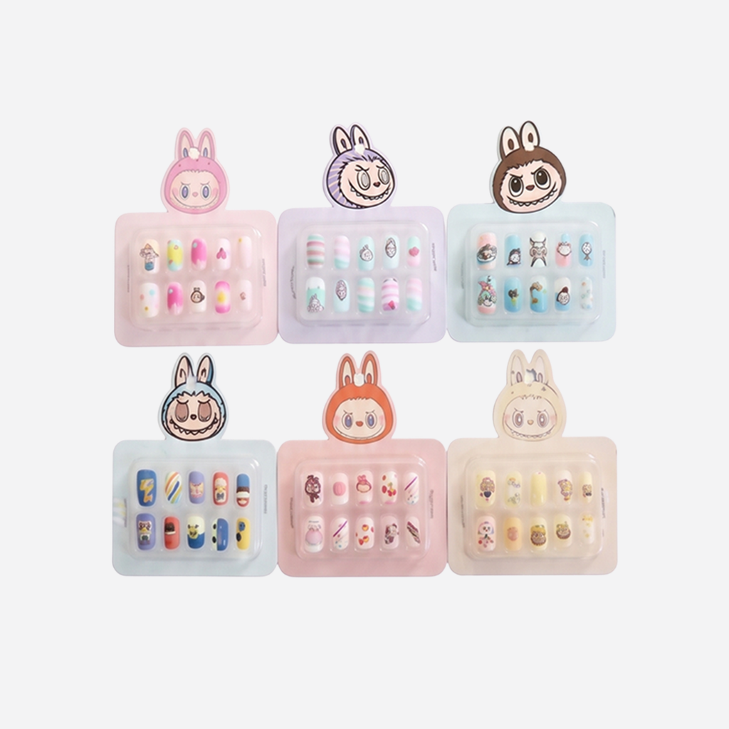 Cute Bunny Kids Press-On Nail Art Set