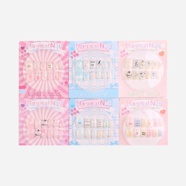 Magical Nail Cute Press-On Nail Art Set for Kids
