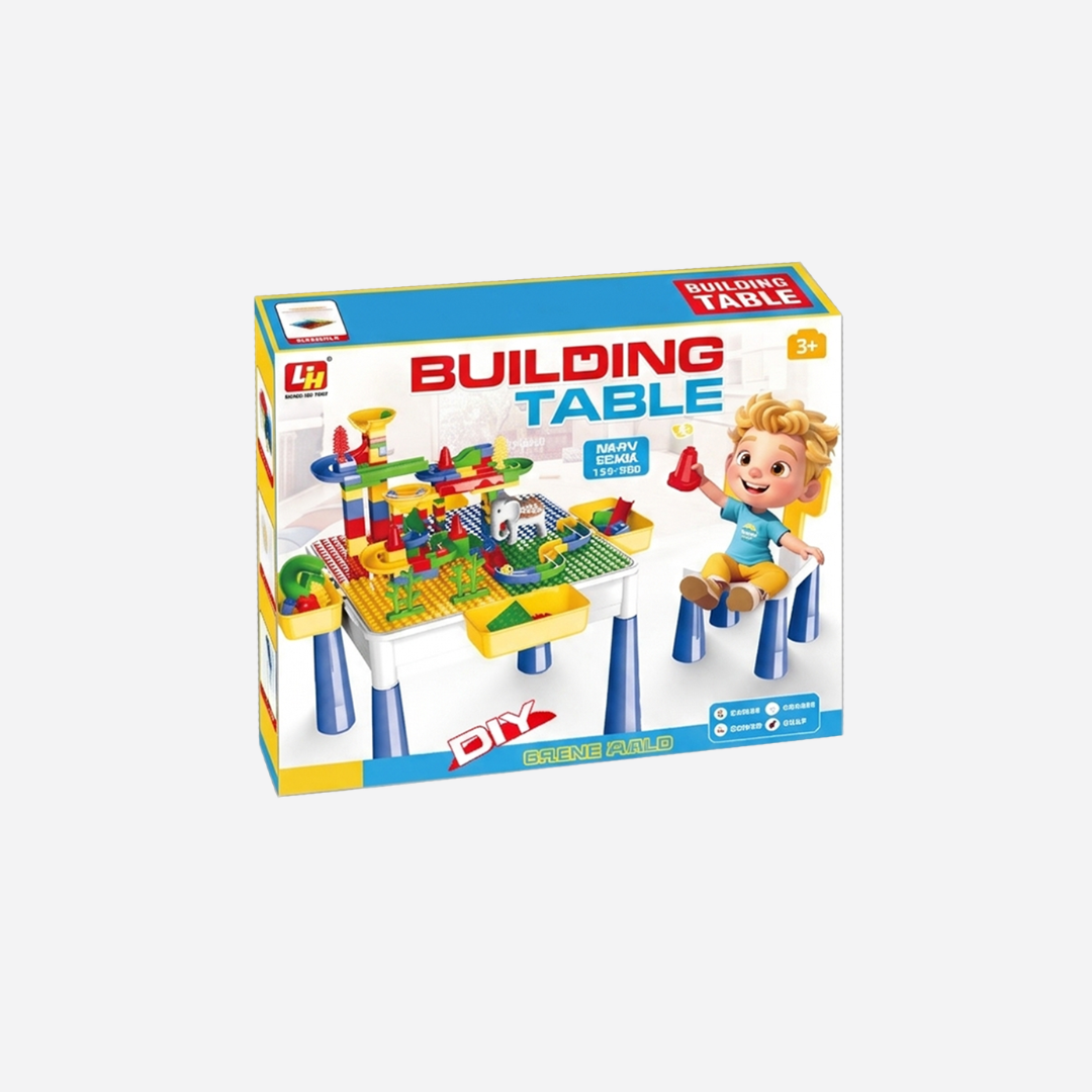 138-Piece Kids Building Block Activity Table Set Main image