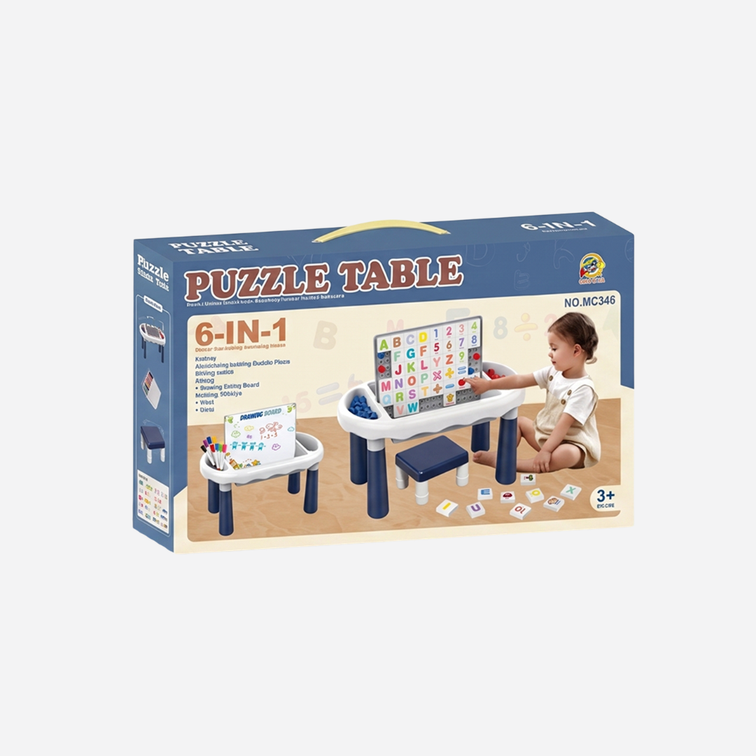 6-in-1 Kids Puzzle Activity Learning Table Main image