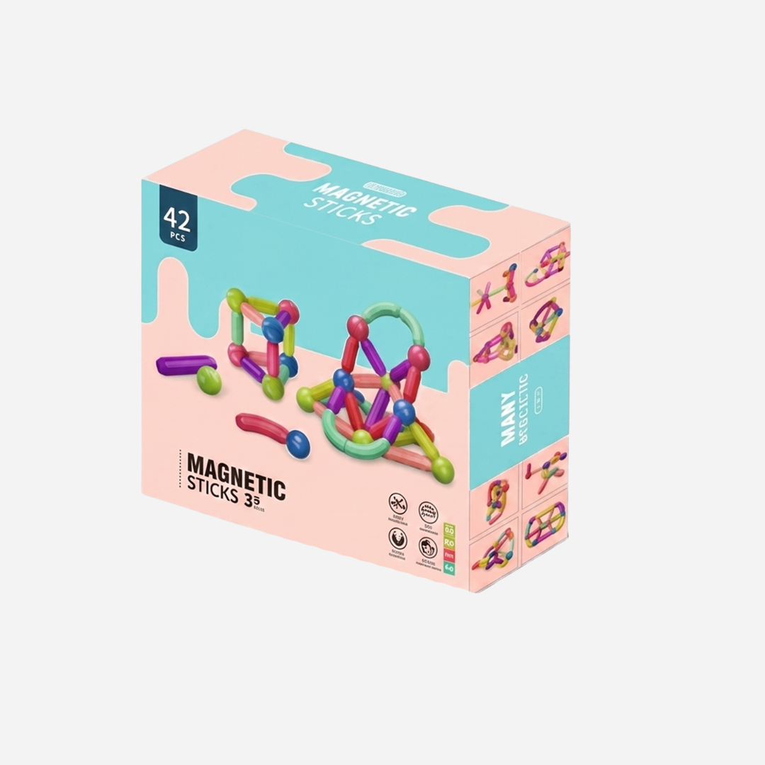 42-Piece Magnetic Sticks Building Construction Set Secondary image