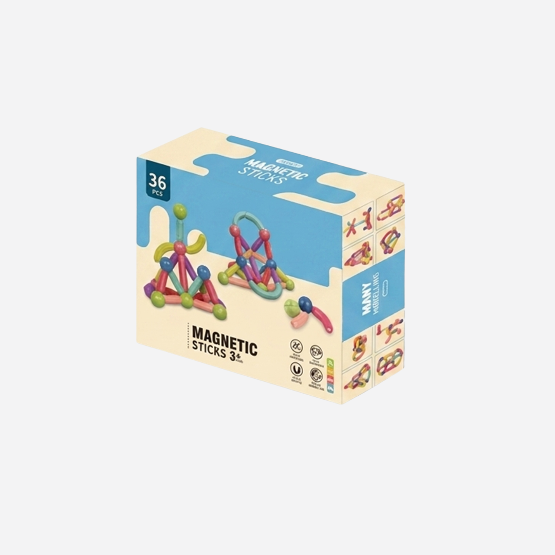 36-Piece Magnetic Sticks STEM Building Set Secondary image
