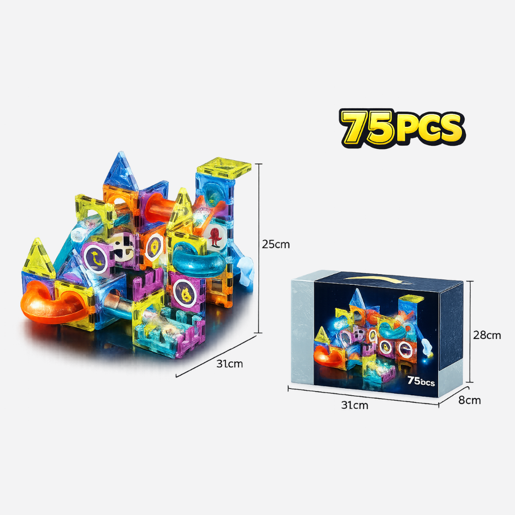 75-Piece Light Magnetic Blocks STEM Construction Set