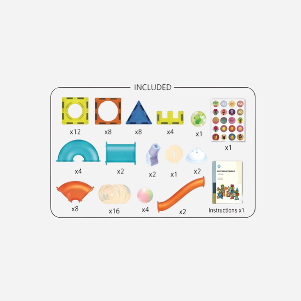75-Piece Light Magnetic Blocks STEM Construction Set