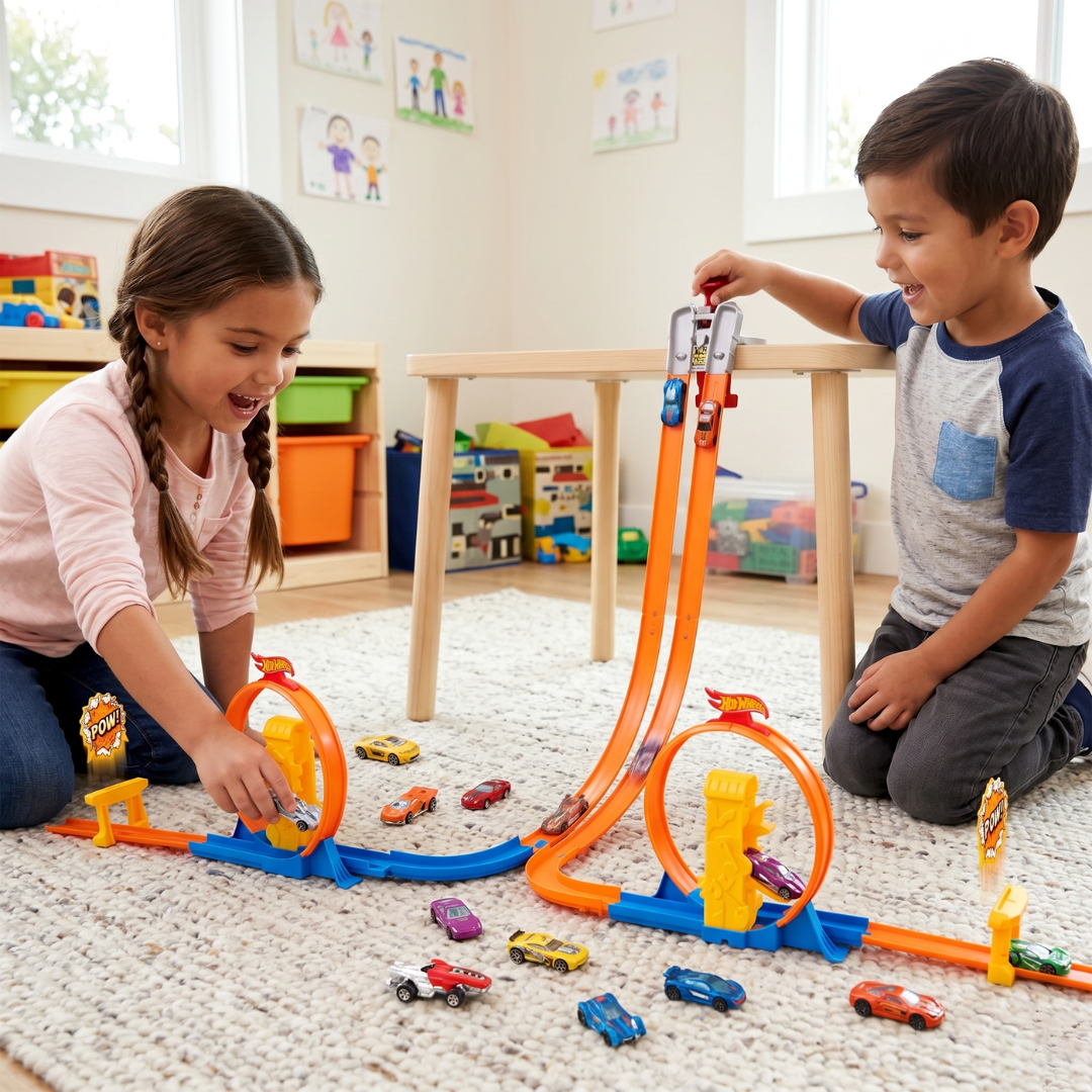 Hot Wheels 360° Double Loop Racing Track Set
