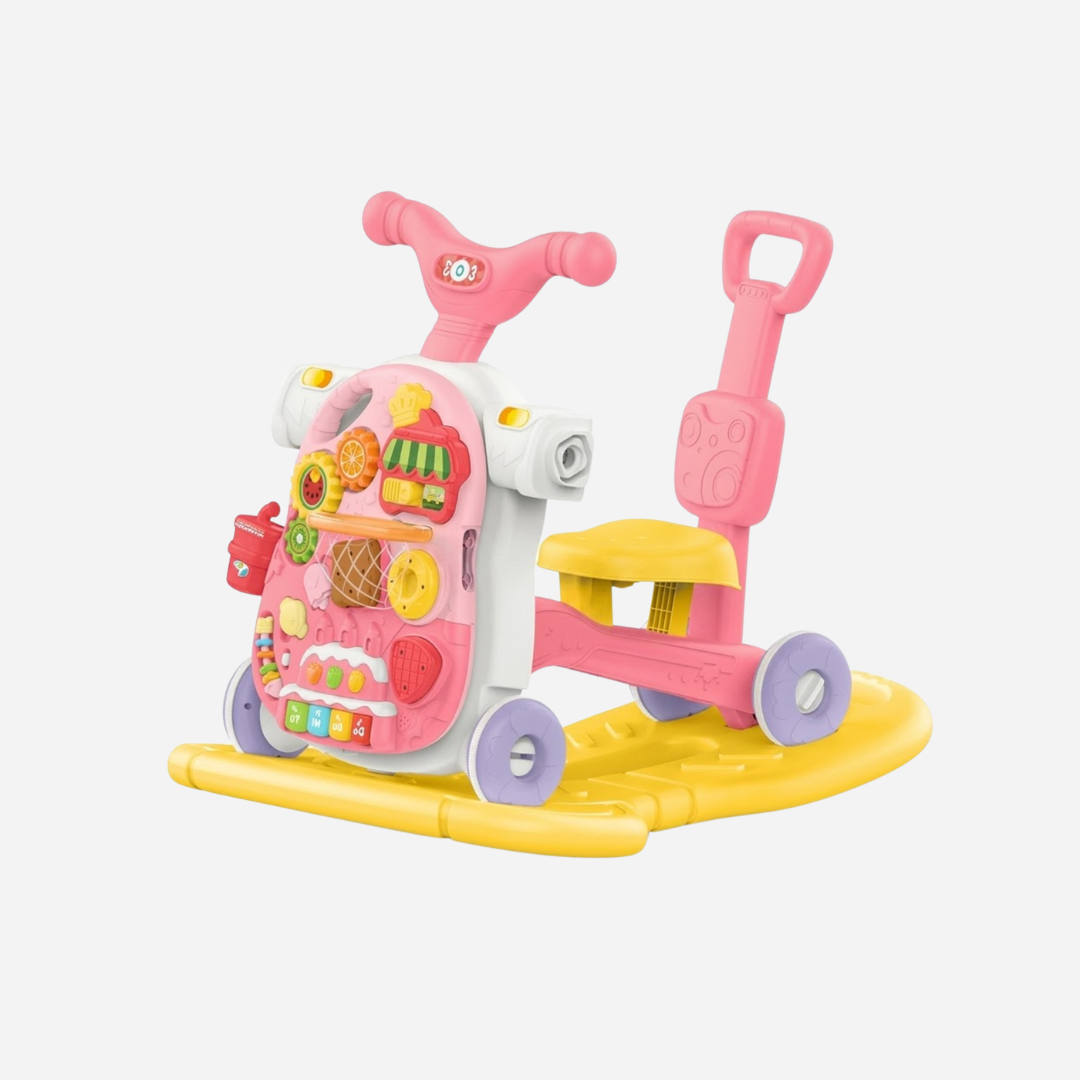 Multifunction Baby Walker & Activity Play Center (Pink)
