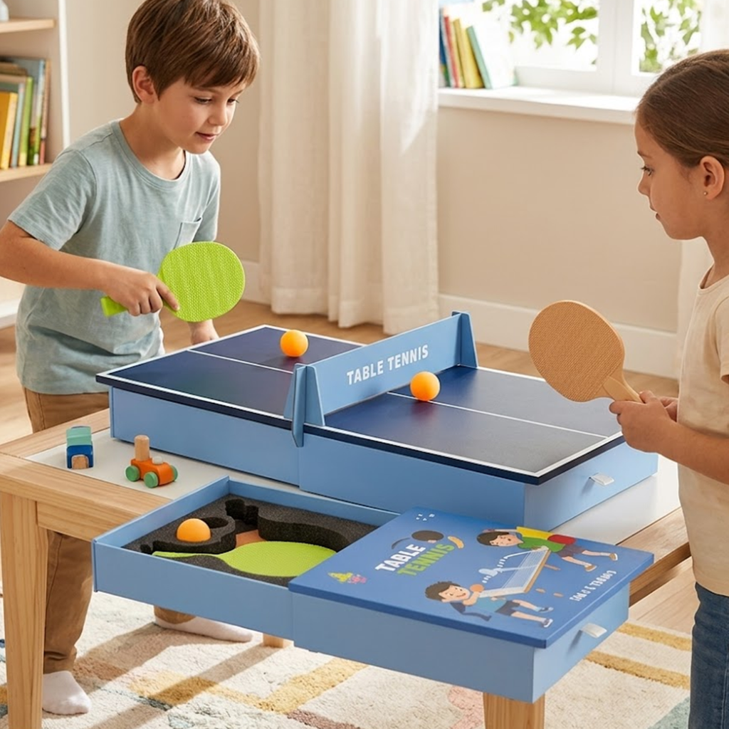 Mini Folding Table Tennis Game Set