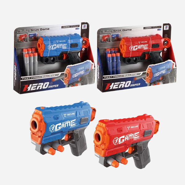 Zero Sniper Soft Bullet Blaster Gun – 6 Dart Shooting Game Set