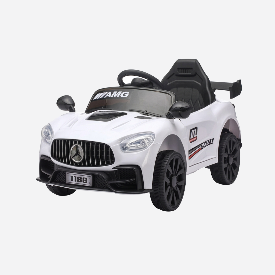 Luxury AMG Style Kids Ride-On Electric Car (White) Main image