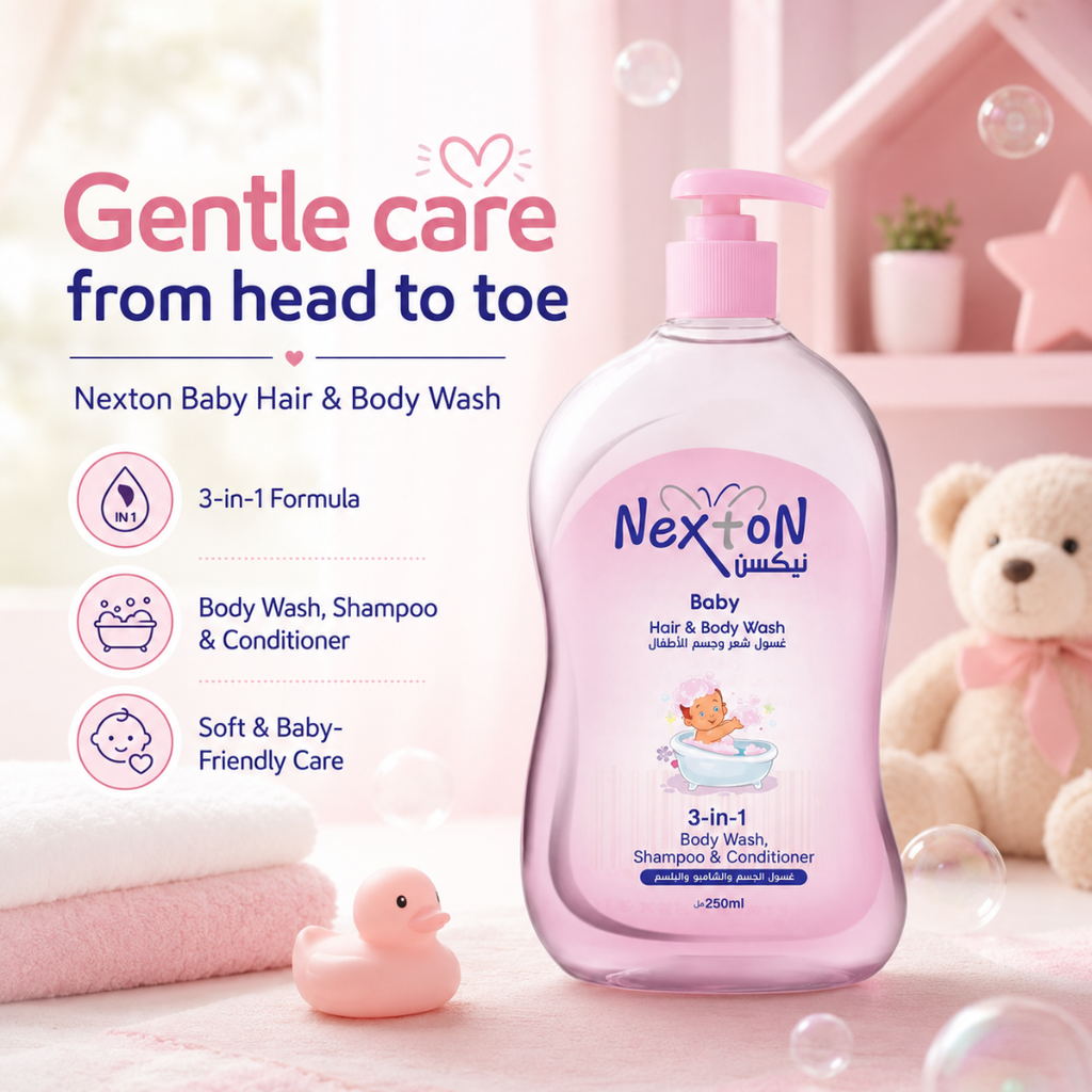 Nexton Baby Hair and Body Wash (3-in-1) 250 ML