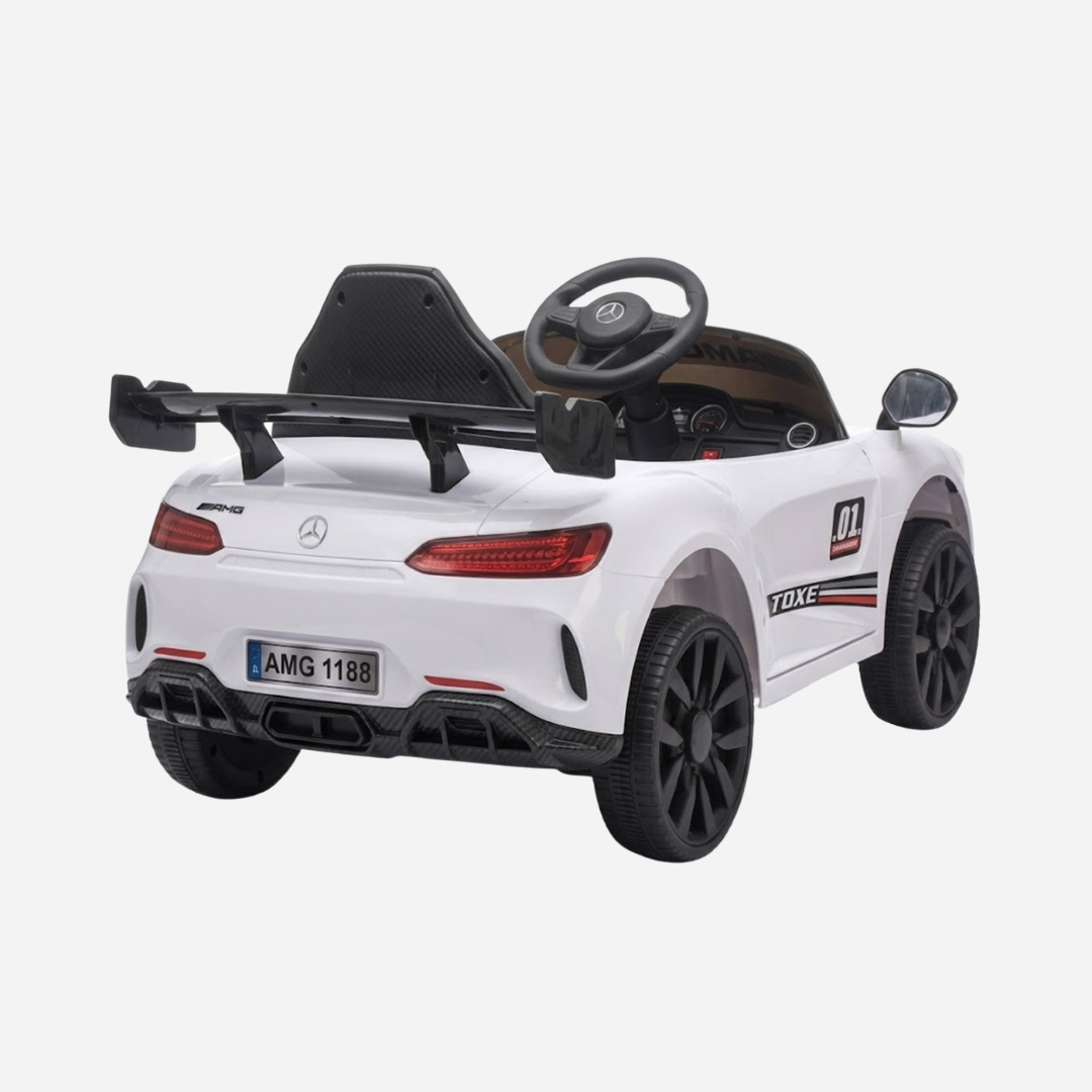 Luxury AMG Style Kids Ride-On Electric Car (White) Secondary image