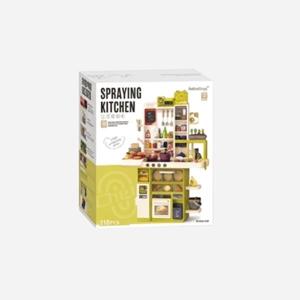 118-Piece Spraying Kitchen Pretend Play Set