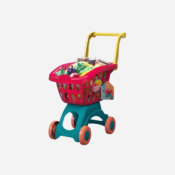 Kids Supermarket Shopping Cart Toy Set