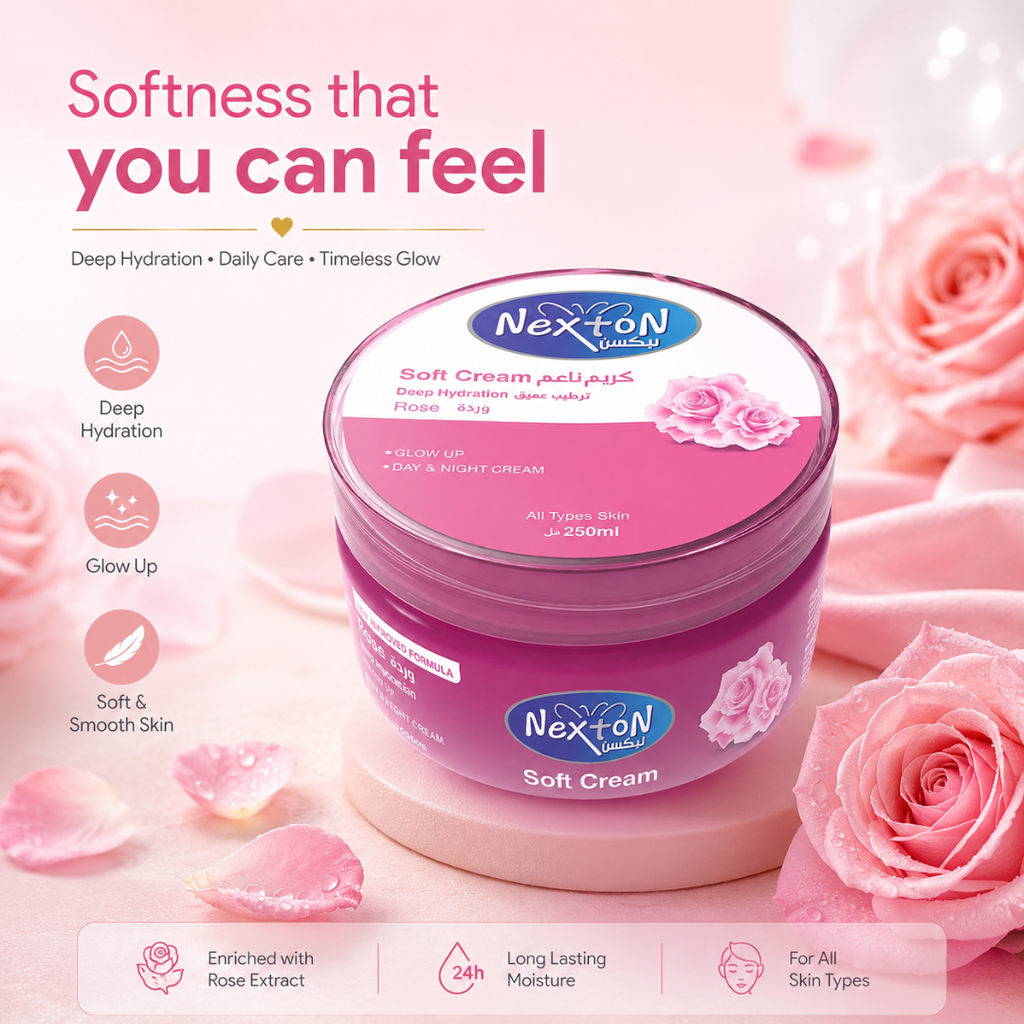 Nexton Moisturizing Soft Cream (Rose) 250 ML